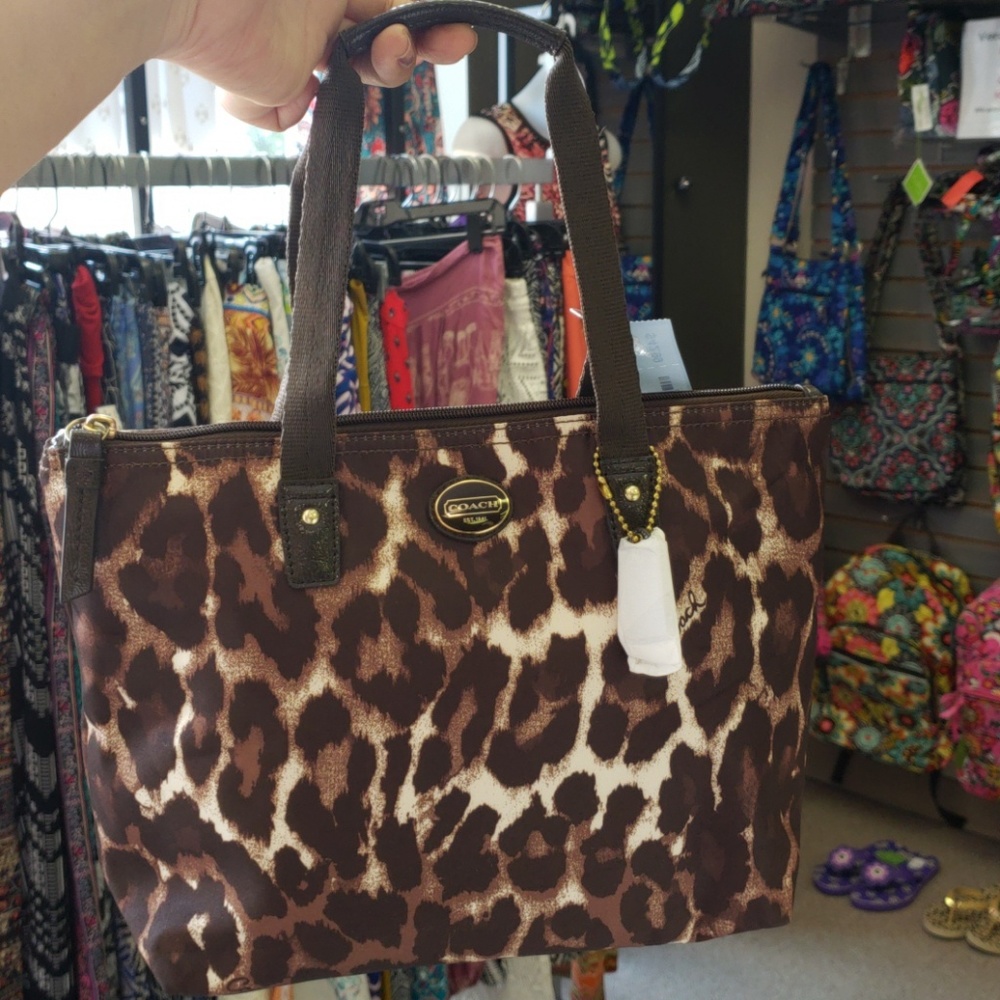 Coach packable tote nwot